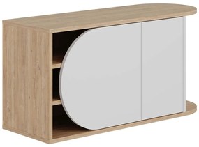 Παπουτσοθήκη Nova 855DTE5169 104x37x50cm Oak-White Μοριοσανίδα, Μελαμίνη