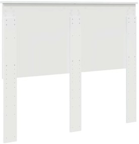 vidaXL Κεφαλάρι με κεφαλάρι Λαμπερό Λευκό 120 cm Επεξεργασμένο ξύλο