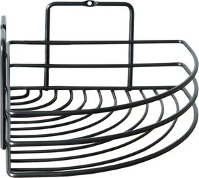 Ράφι μπάνιου γωνιακό Nextdeco μαύρη Υ10xØ19εκ