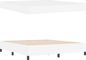 vidaXL Σκελετός Κρεβατιού με στρώμα Λευκό 180 x 200 cm ύφασμα