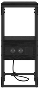 vidaXL Κομοδίνο Μαύρη δρυς 41.5 x 26 x 60.5 εκ Επεξεργασμένο ξύλο