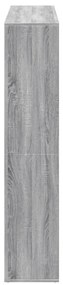 vidaXL Βιβλιοθήκη Γκρι Sonoma 137,5x29x137,5 εκ. Επεξεργασμένο Ξύλο