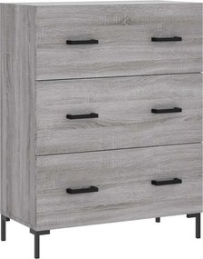 vidaXL Ντουλάπι Γκρι Sonoma 69,5 x 34 x 180 εκ. Επεξεργασμένο Ξύλο