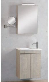 Pro Bagno Σετ Έπιπλα Μπάνιου 2τμχ. Πάγκος με Νιπτήρα & Καθρέπτης Ντουλάπι Με Φως 55x32x70cm Pro Bagno Elegant 962A Με Επιλογή Χρώματος BEST-8080550