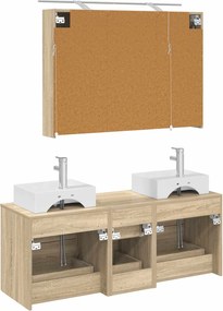 vidaXL Σετ Επίπλων Μπάνιου 4 pcs Sonoma Δρυς