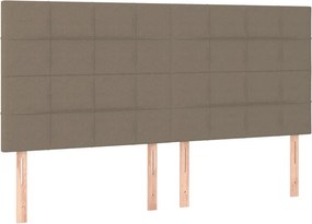 vidaXL Κεφαλάρι Κρεβατιού Μπεζ 180x5x118/128 εκ. Ύφασμα