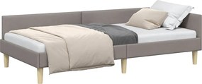 vidaXL Κρεβάτι Γωνίας Taupe 100 x 200 cm ύφασμα