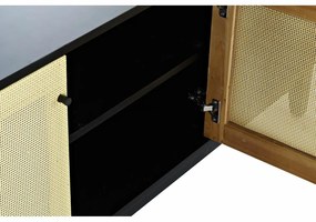 Τηλεόραση DKD Home Decor Μαύρο Έλατο ρατάν (160 x 65 x 38 cm)