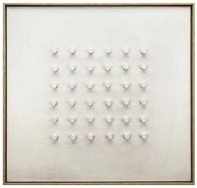 Πίνακας Χειροποίητος Καμβάς Mdf-Ps Plastic Λευκός ESPIEL 80x4,5x80εκ. FAL329