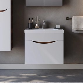 Πάγκος SMILE Λευκό / Barok MDF 18mm Λάκα 65 S3BSMIL065WB 65x45.5x54.5cm S3BSMIL065WB