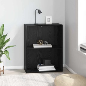 vidaXL Ράφι Βιβλίων Μαύρη Οξυά 60 x 30 x 76.5 εκ Επεξεργασμένο ξύλο
