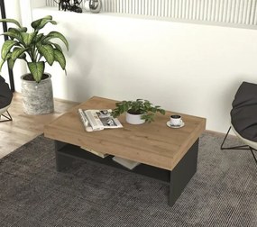 Stewehome Ορθογώνιο Τραπεζάκι Σαλονιού Ανθρακί 93.6x63.6x18 cm