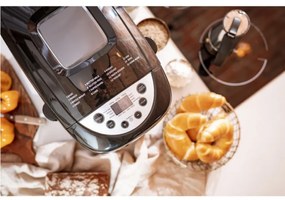 Mesko MS 6022 αρτοπαρασκευαστής, 1/1,5 kg, 850 W, 15 προγράμματα, οθόνη LCD, διπλός αναδευτήρας, κινητό καλάθι, Μαύρο