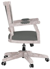 vidaXL Καρέκλα Γραφείου Περιστρεφόμενη Σκούρο Γκρι Υφασμάτινη