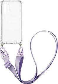 Θήκη Σιλικόνης με Strap Sonique Armor Clear Samsung Galaxy A32 4G Λιλά