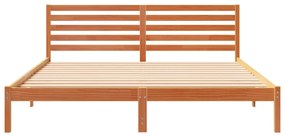 vidaXL Σκελετός Κρεβατιού Καφέ κεριού 200 x 200 cm Μασίφ ξύλο πεύκου