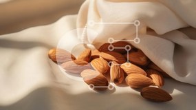 Σετ των 2 Intra Συλλεκτικό Ξύλινο Παζλ Plywood 4mm - Αμύγδαλα σε μαλακό ύφασμα Σε Ξύλινο Κουτί - Διαστάσεις: 10x10 cm – 25 κομμάτια