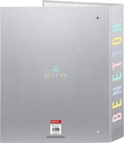 Φάκελος δακτυλίου Benetton Silver Ασημί A4 27 x 33 x 6 cm