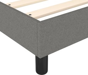 vidaXL Κρεβάτι Boxspring με Στρώμα Σκούρο Γκρι 140x190 εκ. Υφασμάτινο