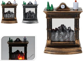 ΕΟΡΤΑΣΤΙΚΌ ΤΡΑΠΈΖΙ FIREPLACE 11CM 2ASS GOLD AX5321050