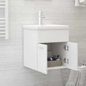 vidaXL Ντουλάπι Νιπτήρα Λευκό 41x38,5x46 εκ. από Επεξεργασμένο Ξύλο
