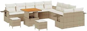 vidaXL Σετ Καναπέ Κήπου 13 pcs Μπεζ συνθετικό ρατάν