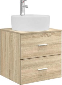 vidaXL Σετ Επίπλων Μπάνιου 4 pcs Sonoma Δρυς