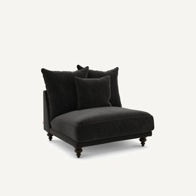 Πολυθρόνα τύπου chaise longue από βελούδινο chenille, Lazare