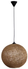 Φωτιστικό Οροφής Μονόφωτο Heronia Silk 31-1140 Rope Natural/Black