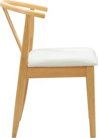 vidaXL Καρέκλα τραπεζαρίας 2 pcs Φυσικό και Ανοιχτό