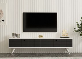Έπιπλο Τηλεόρασης Ανθρακί / Λευκό AZEFA 160x25x35