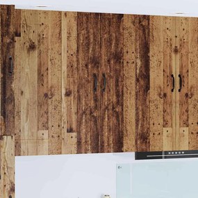 Κρεμαστό ντουλάπι κουζίνας με ράφι Παλιό Ξύλο 30 x 31 x 100 εκ.