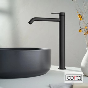 Cora Cosmo 6113 Black Brushed PVD - Μπαταρία επιτραπέζιου νιπτήρα