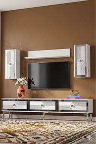Stewehome Σετ μοντέρνας σύνθεσης τηλεόρασης με ράφι 180x30x41 cm