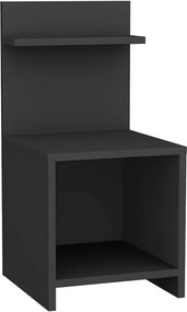 Κομοδίνο Ulman Megapap χρώμα ανθρακί 35x37x72εκ.