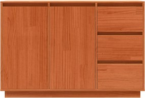 vidaXL Πλαϊνό γραφείο Καφέ δρυς 111 x 34 x 75 εκ. Στερεά ξυλεία πεύκου