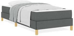 vidaXL Κρεβάτι με ελατήρια Σκούρο γκρι, Καφέ 80 x 200 cm