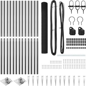 vidaXL Στύλος Περιφράξεων Γκρι