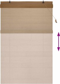 vidaXL Ρόλερ (στόρι) Καφέ 160 x 220 cm Μπαμπού