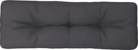 vidaXL Μαξιλάρι Παλέτας Ανθρακί 120 x 40 x 12 εκ. Υφασμάτινο