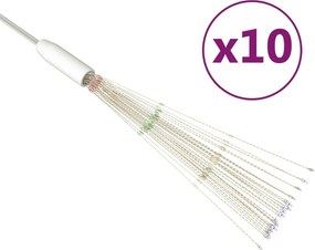 vidaXL Χριστ Λαμπάκια ΕξΧώρου Πυροτέχνημα 10τεμ Πολύχρωμα 20εκ 1400LED