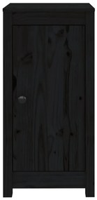 vidaXL Ντουλάπια 2 τεμ. Μαύρα 40x35x80 εκ. από Μασίφ Ξύλο Πεύκου
