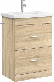 vidaXL Σετ Επίπλων Μπάνιου Sonoma Δρυς 61 x 40 x 84,5 εκ