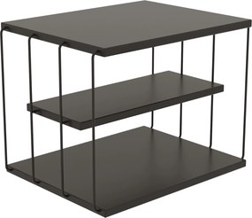Βοηθητικό Τραπεζάκι Ανθρακί / Μαύρο FLIDI 50x40x33