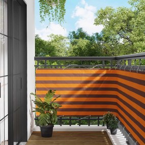 vidaXL Οθόνη Μπαλκονιού Πορτοκαλί και Καφέ 100 x 1000 cm