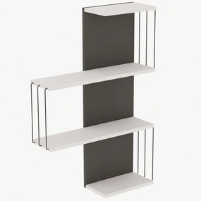 Ραφιέρα Τοίχου Cambel 854KLN1737 64x19x96cm Anthracite-White