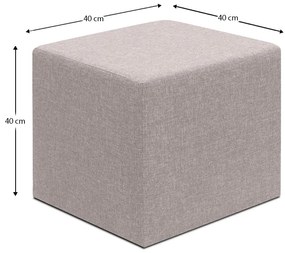 ΣΚΑΜΠΩ LINDA MEGAPAP ΥΦΑΣΜΑΤΙΝΟ ΧΡΩΜΑ ΜΠΕΖ 40X40X40ΕΚ.