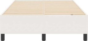 vidaXL Κρεβάτι πλατφόρμα Κρεμ 120 x 190 cm Υφασμάτινο Κορντουρά