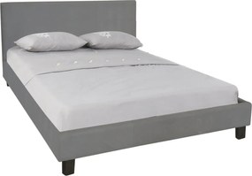 WILTON Κρεβάτι Διπλό για Στρώμα 140x190cm, Ύφασμα Γκρι   1τμχ