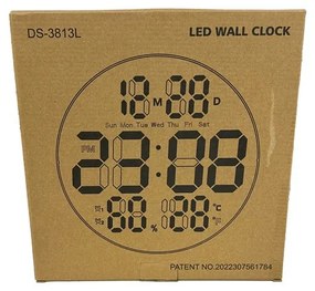 DS-3813L LED Wall clock with Calendar/ Thermometer/ Hygrometer